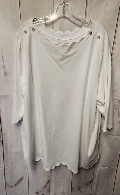 Jessica London Women's Size 26/28 White 3/4 Sleeve Top
