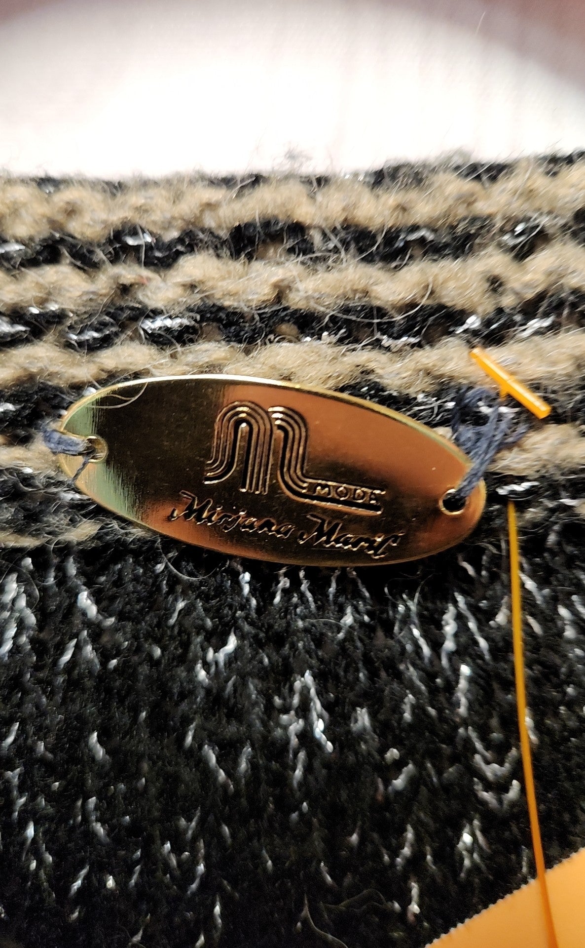 Moda Women's Size L Black & Brown Sweater