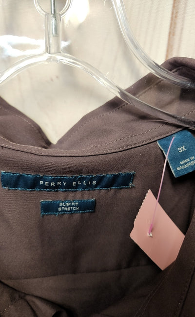 Perry Ellis Men's Size 3X Purple Shirt