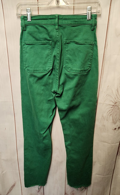 Zara Women's Size 26 (1-2) Green Jeans