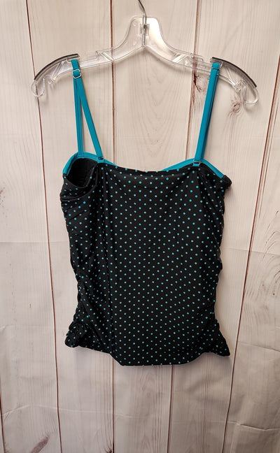 Charm Leaks Women's Size XL Black Swim Top