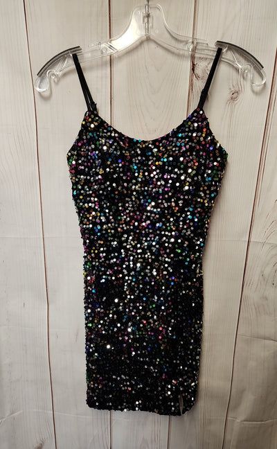 Pear Culture Women's Size 0 Black Sequined Dress