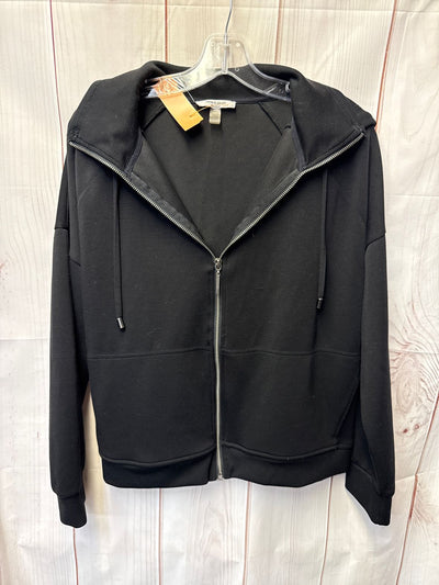 Cable & Gauge Women's Size L Black Full Zip Hooded Sweatshirt