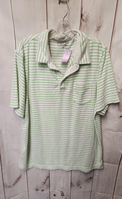 Vineyard Vines Men's Size XL White & Green Terry Shirt