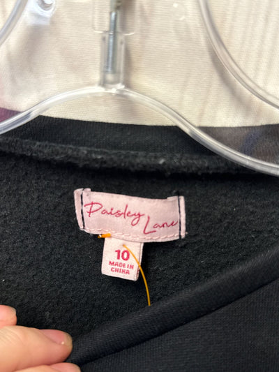 Paisley Lane Girl's Size 10 Black Sweatshirt