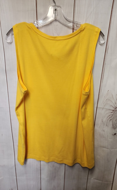 Chico's Women's Size 3 = US XL Yellow Sleeveless Top