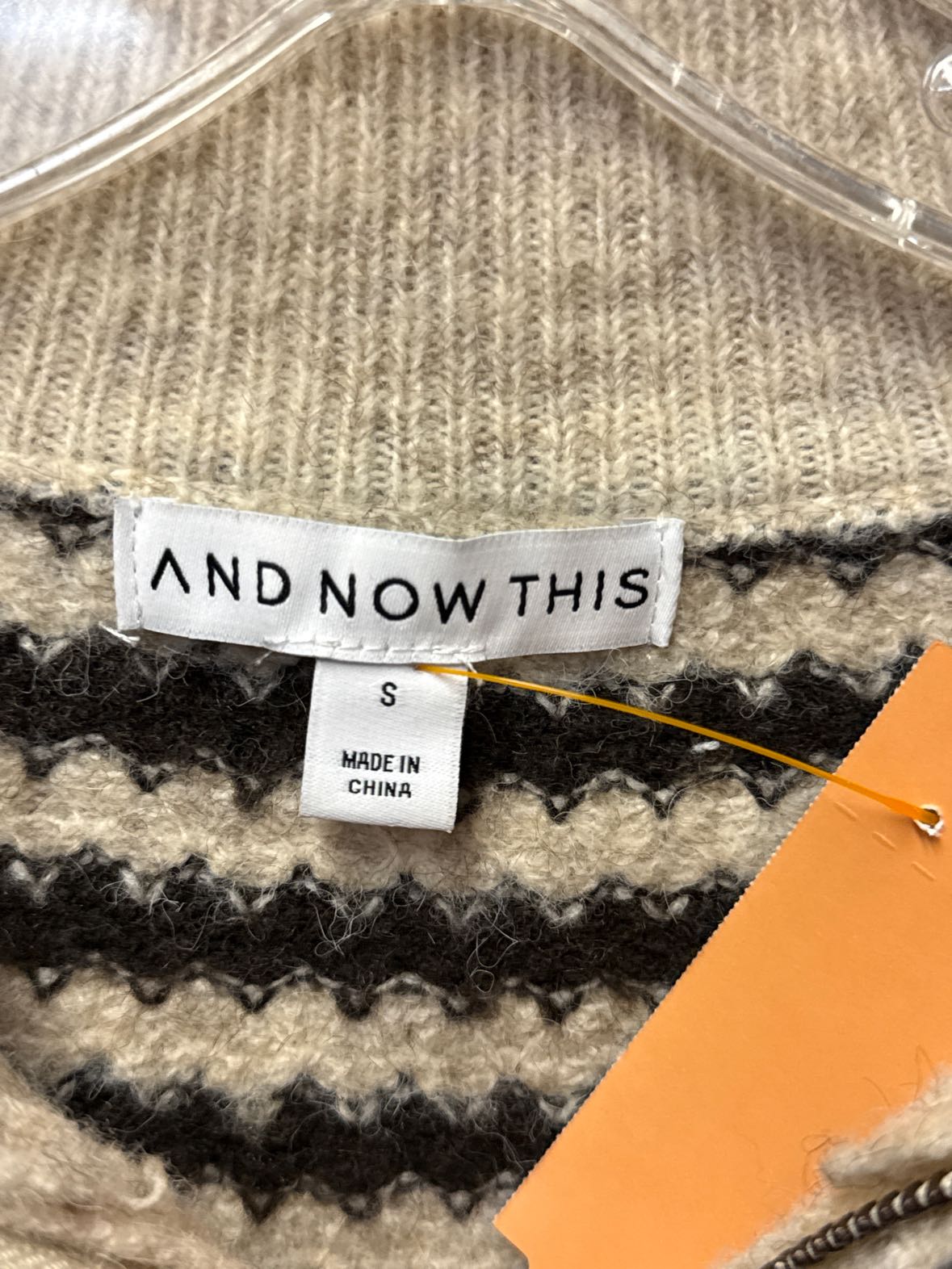 And Now This Women's Size S Brown Full Zip Sweater