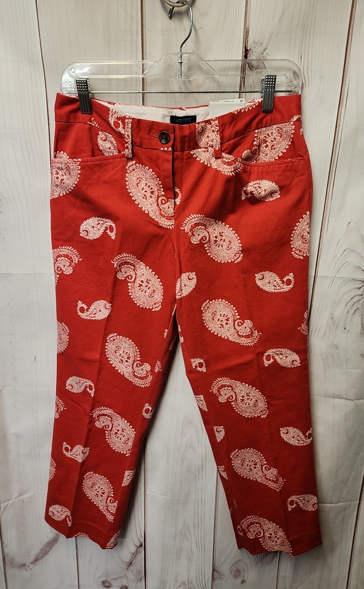 NWT Lands End Women's Size 4 Petite Red Pants