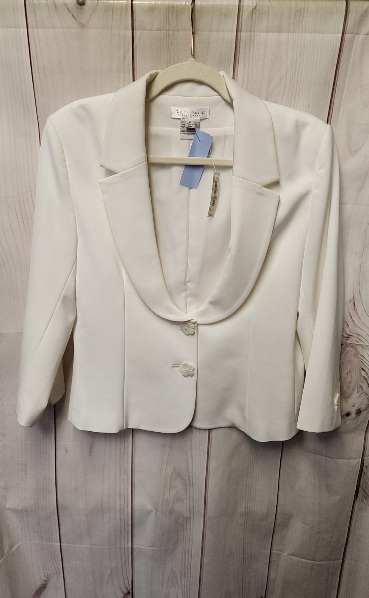 NWT White House Black Market Women's Size 12 White Blazer