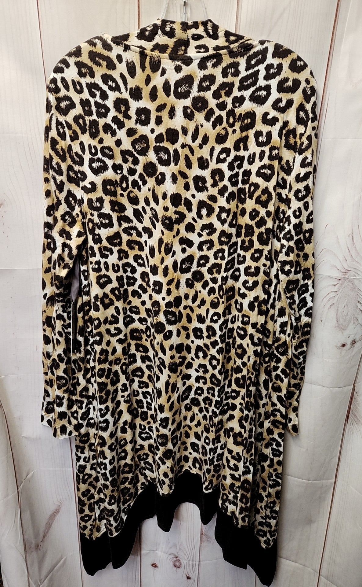 NWT Zenergy - Chico's Women's Size 3 = US XL Brown Animal Print Cardigan
