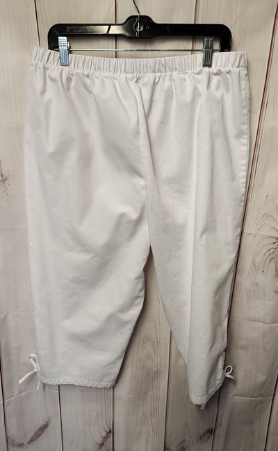 Denim 24/7 Women's Size 20W White Capris