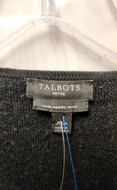 Talbots Women's Size XL Petite Gray Cardigan