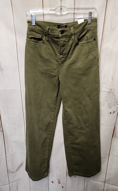 Banana Republic Women's Size 26 (1-2) Olive Green Jeans High Rise Wide Leg