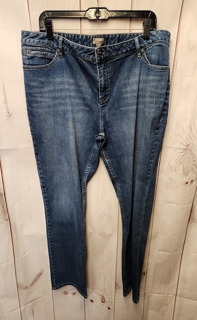J Jill Women's Size 34 (18/1X) Blue Jeans Slim Leg