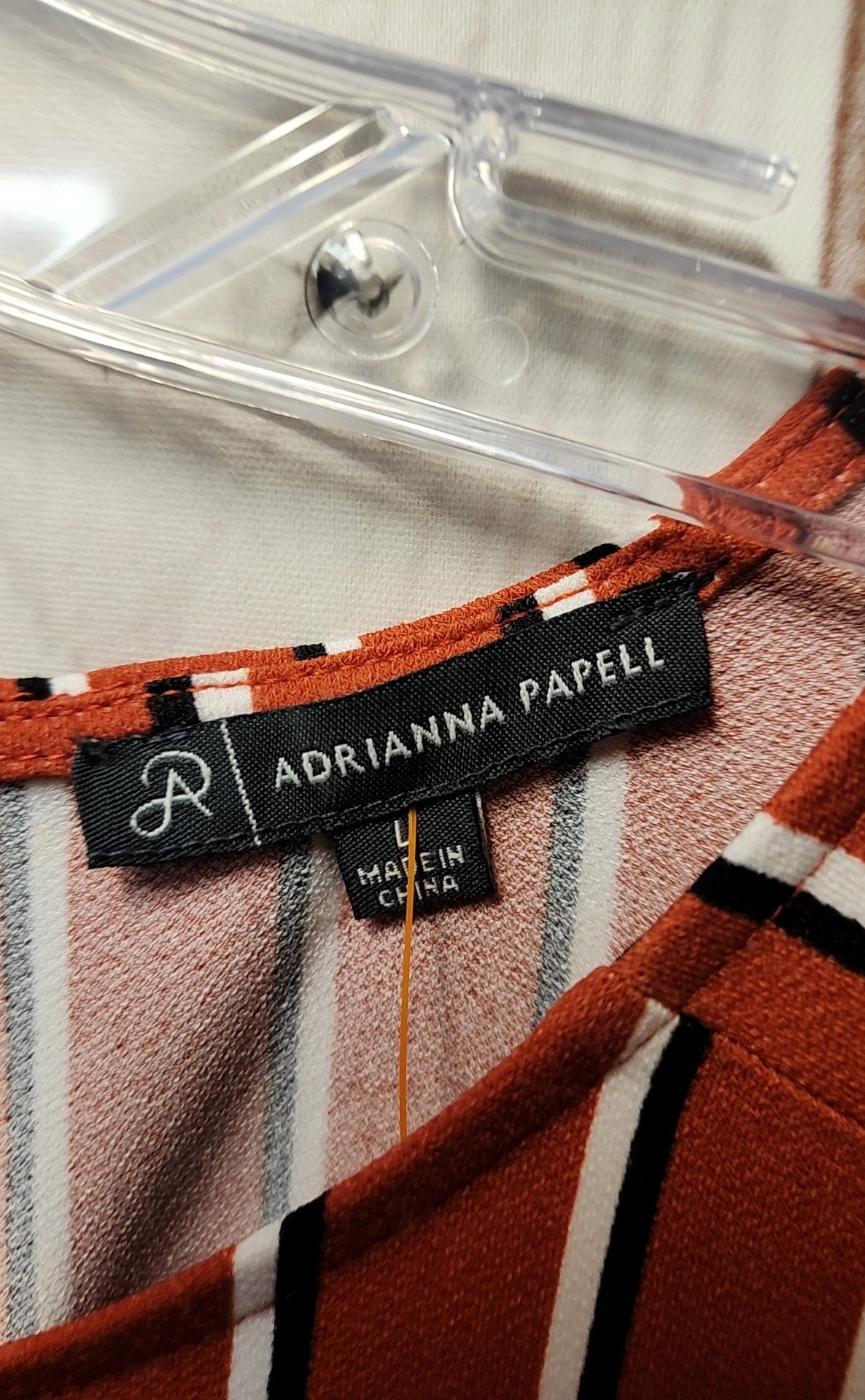 Adrianna Papell Women's Size L Brown Long Sleeve Top