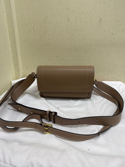 Aallyn Brown Leather Crossbody Purse Bag