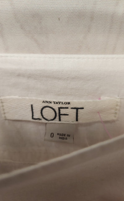 Loft Women's Size 0 White Skirt