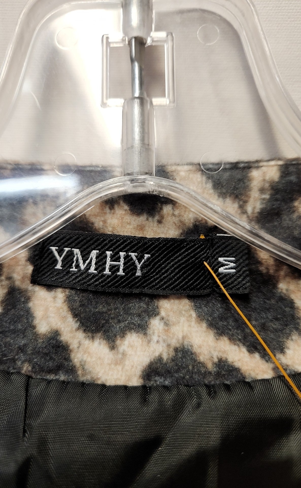 YMHY Women's Size M Brown Animal Print Coat