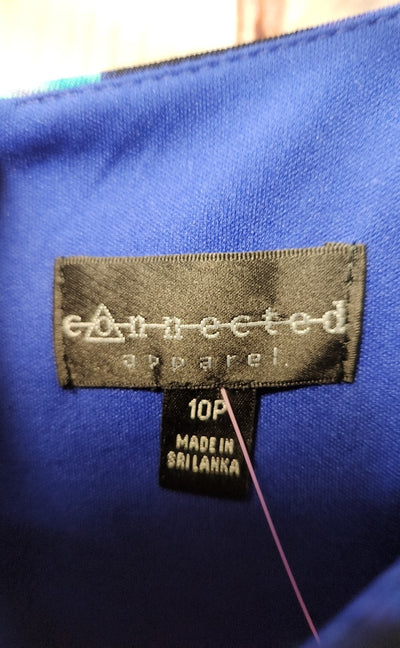 Connected Women's Size 10 Petite Blue Dress