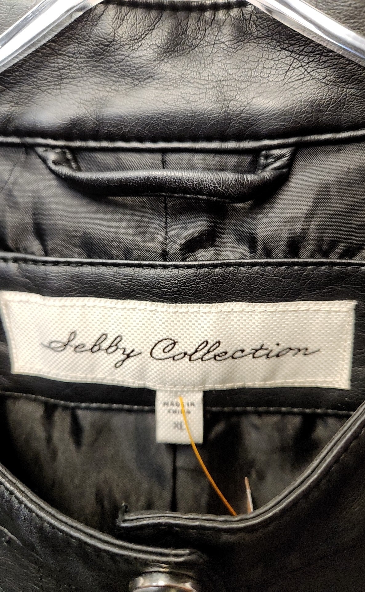 Sebby Collection Women's Size XL Black Leather Jacket