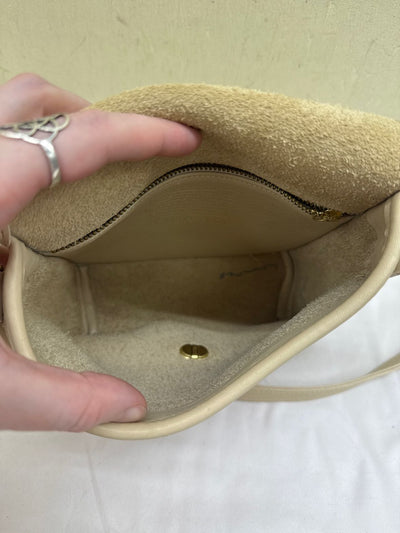 VTG Coach 9076 Companion Flap Tan Leather Crossbody Purse Bag