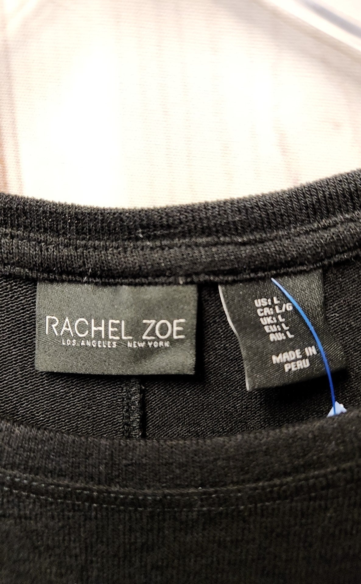 Rachel Zoe Women's Size L Black 3/4 Sleeve Top