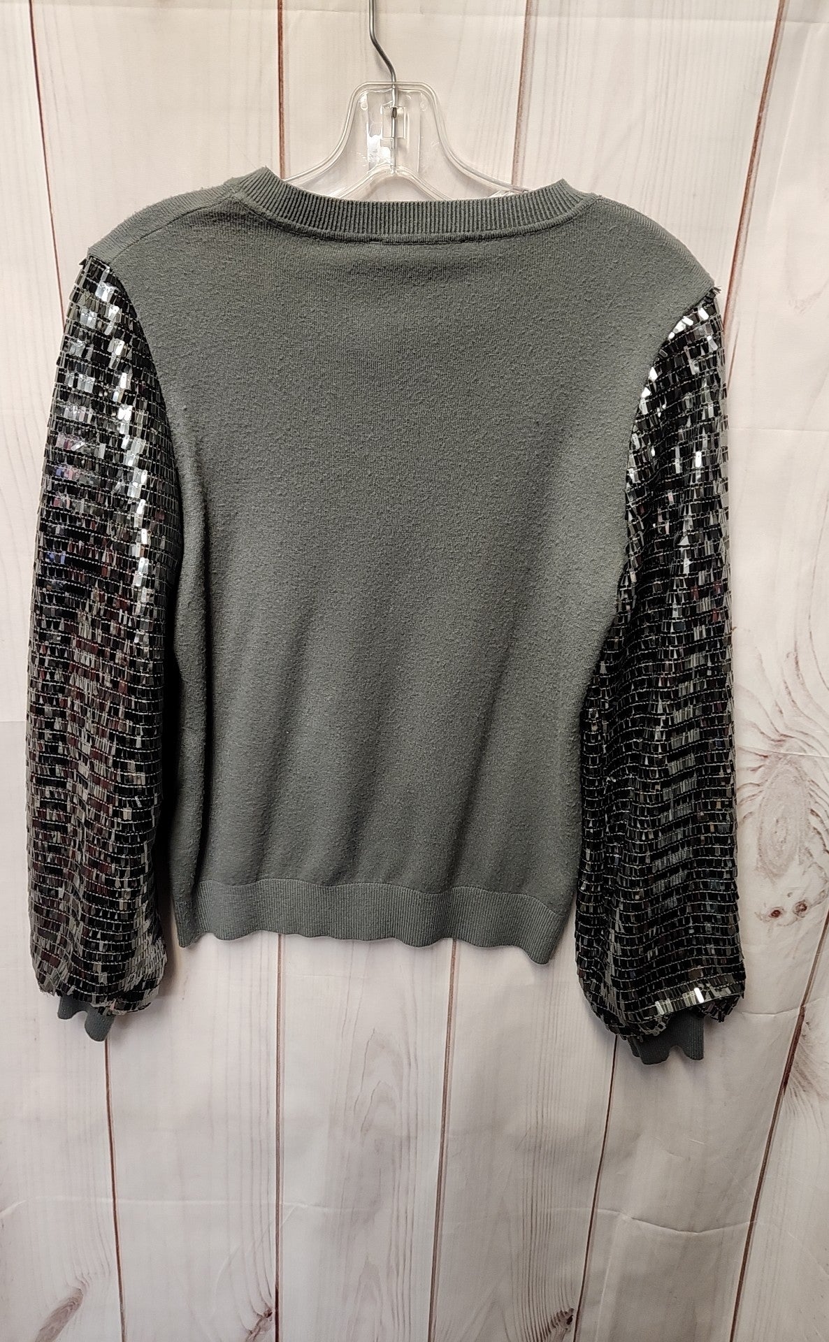 Sioni Women's Size S Gray Sequined Sweater