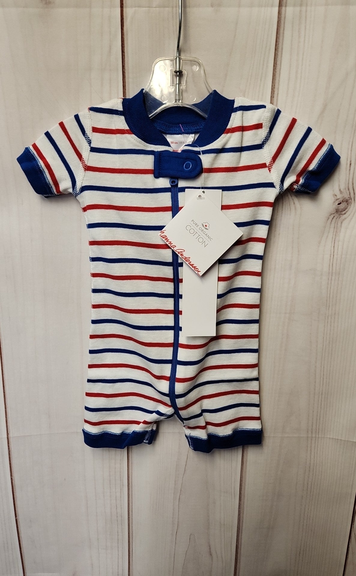 NWT Hanna Andersson Boy's Size 0-3 Months White Bodysuit