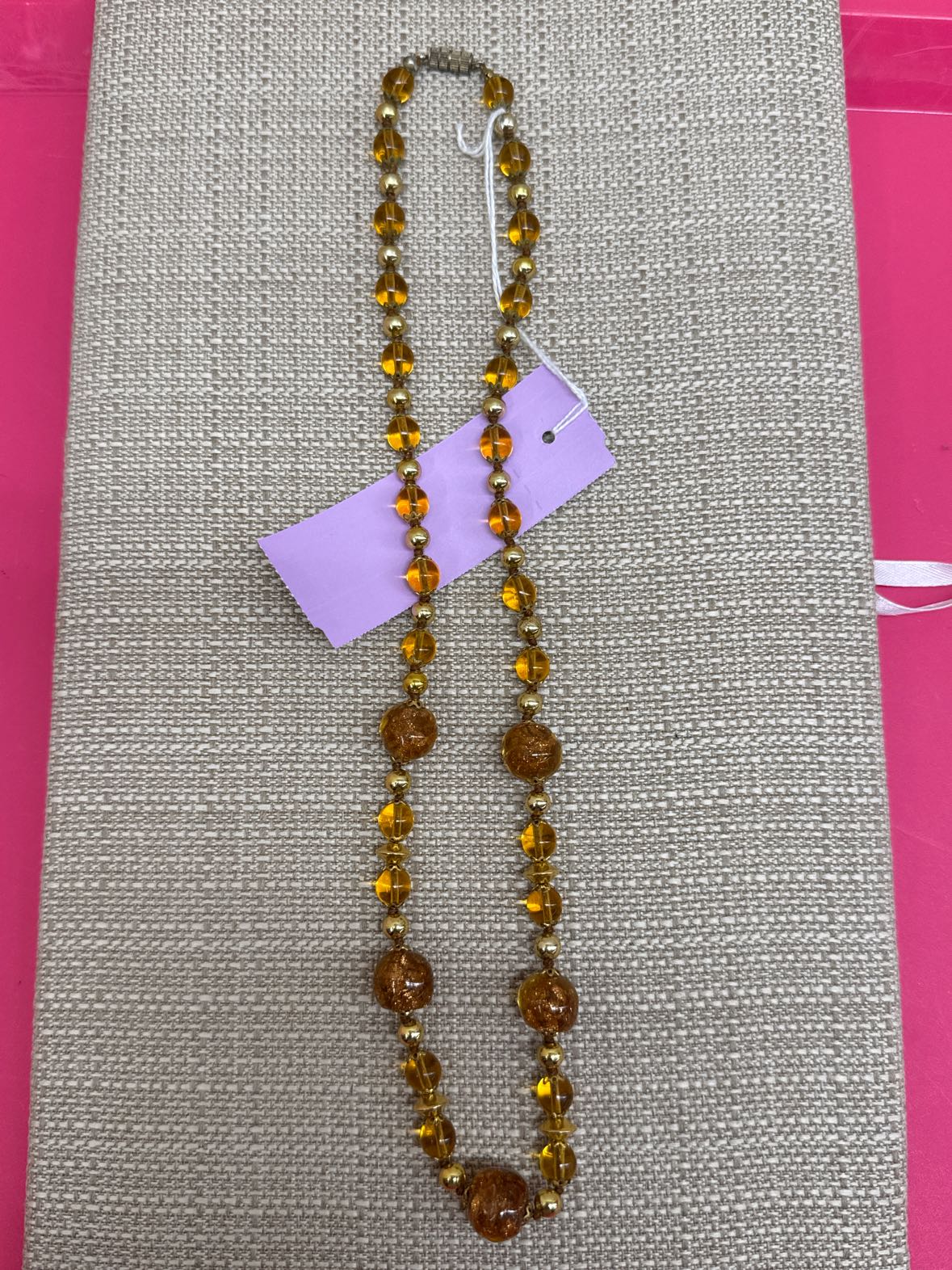 Orange Beaded Necklace