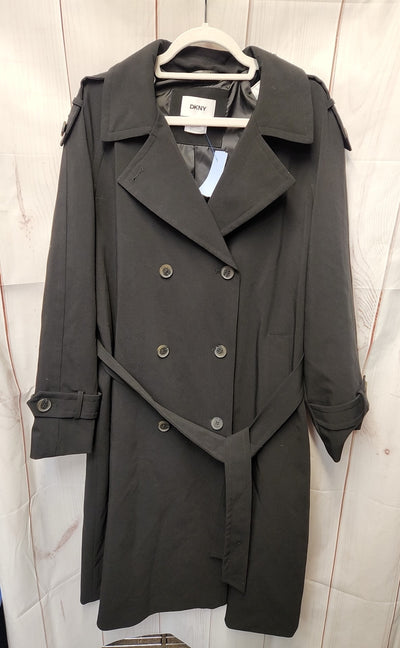DKNY Women's Size XL Black Coat