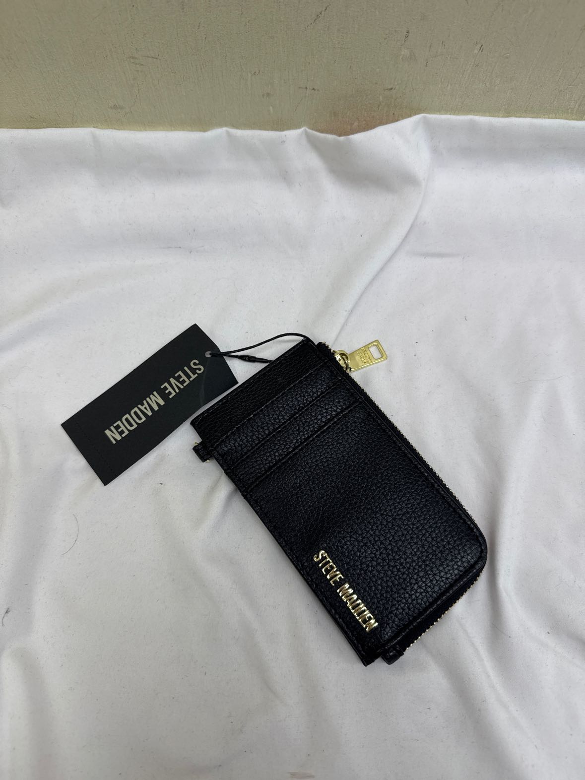NWT Steve Madden Black Card Holder