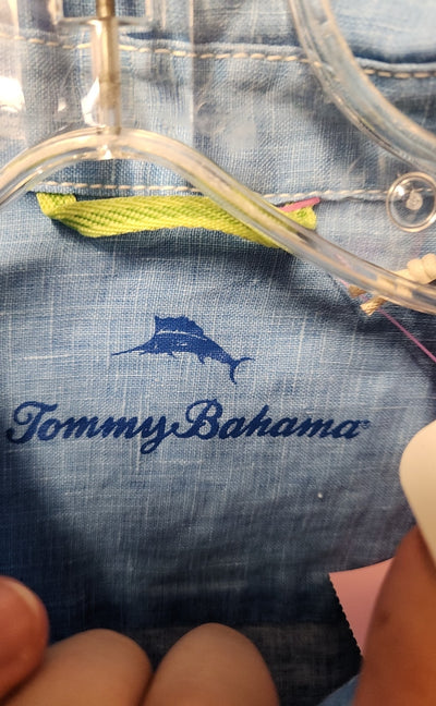 NWT Tommy Bahama Men's Size M Blue Linen Shirt
