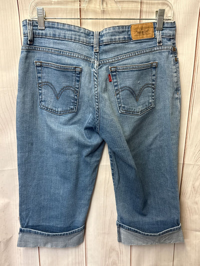 Levis Women's Size 8 Petite Blue Capris