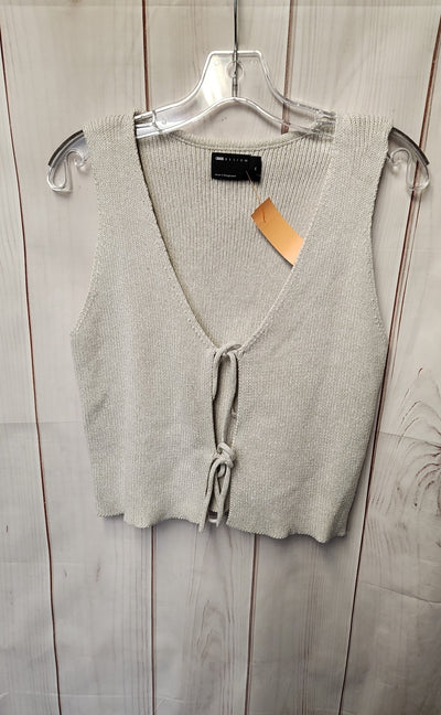 Asos Women's Size M Gray Knit Sleeveless Top
