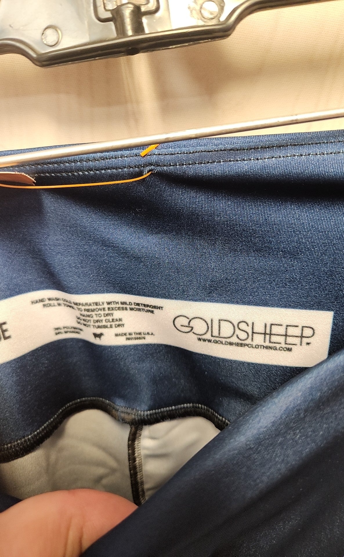 Goldsheep Women's Size L Navy Retro Sport Long Leggings