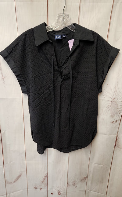 Gap Women's Size L Black Short Sleeve Top