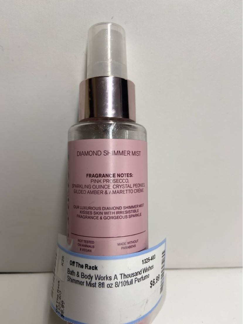 Bath & Body Works A Thousand Wishes Shimmer Mist 8fl oz 8/10full Perfume