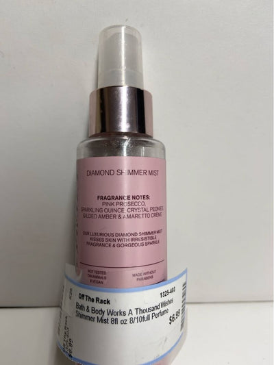 Bath & Body Works A Thousand Wishes Shimmer Mist 8fl oz 8/10full Perfume