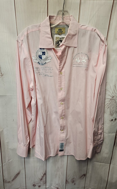 La Martina Buenos Aires Men's Size XXL Pink Shirt