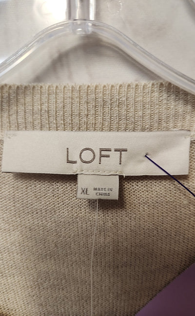 NWT Loft Women's Size XL Beige Sweater