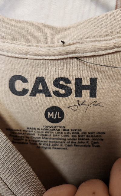 Cash Men's Size M/L Beige Shirt