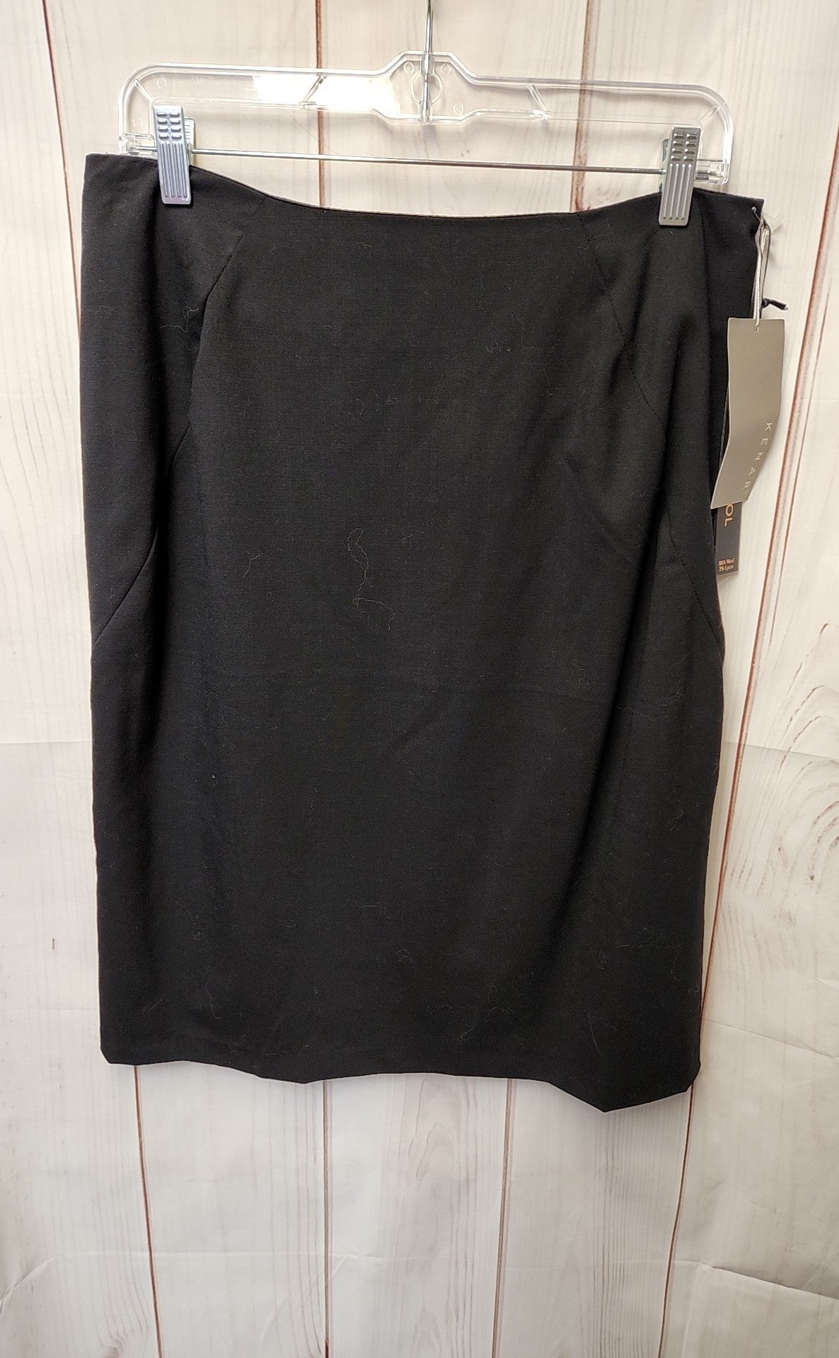 NWT Kenar Women's Size 10 Black Wool Blend Skirt