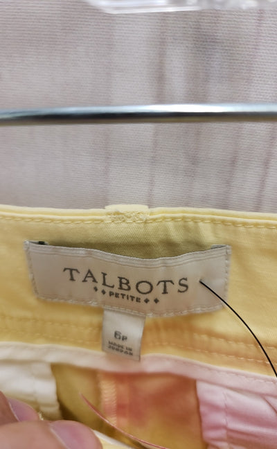 Talbots Women's Size 6 Petite Bermuda Yellow Shorts