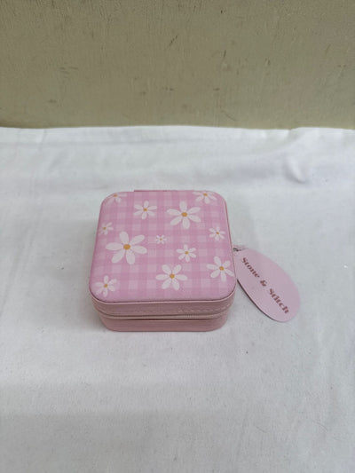 NWT Stone & Stitch Pink Travel Jewelry Box