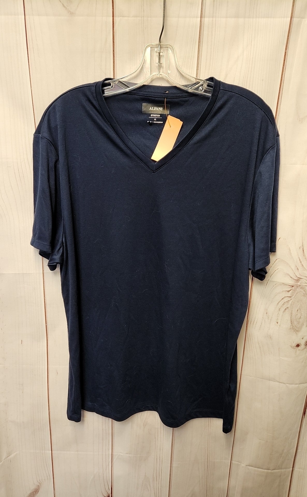 Alfani Women's Size XL Navy Short Sleeve Top