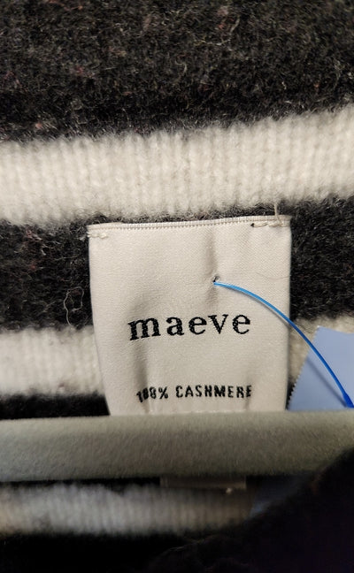 Maeve Anthropologie Women's Size M Black & White Cashmere Cardigan