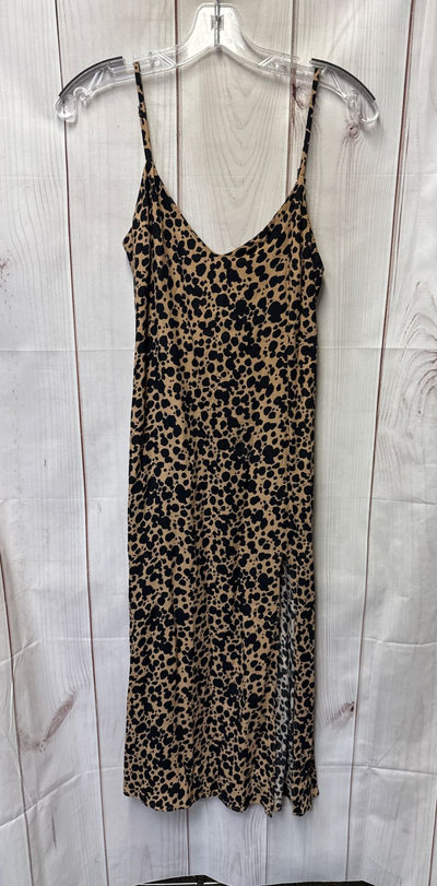 Reformation Women's Size 0 Brown Animal Print Dress