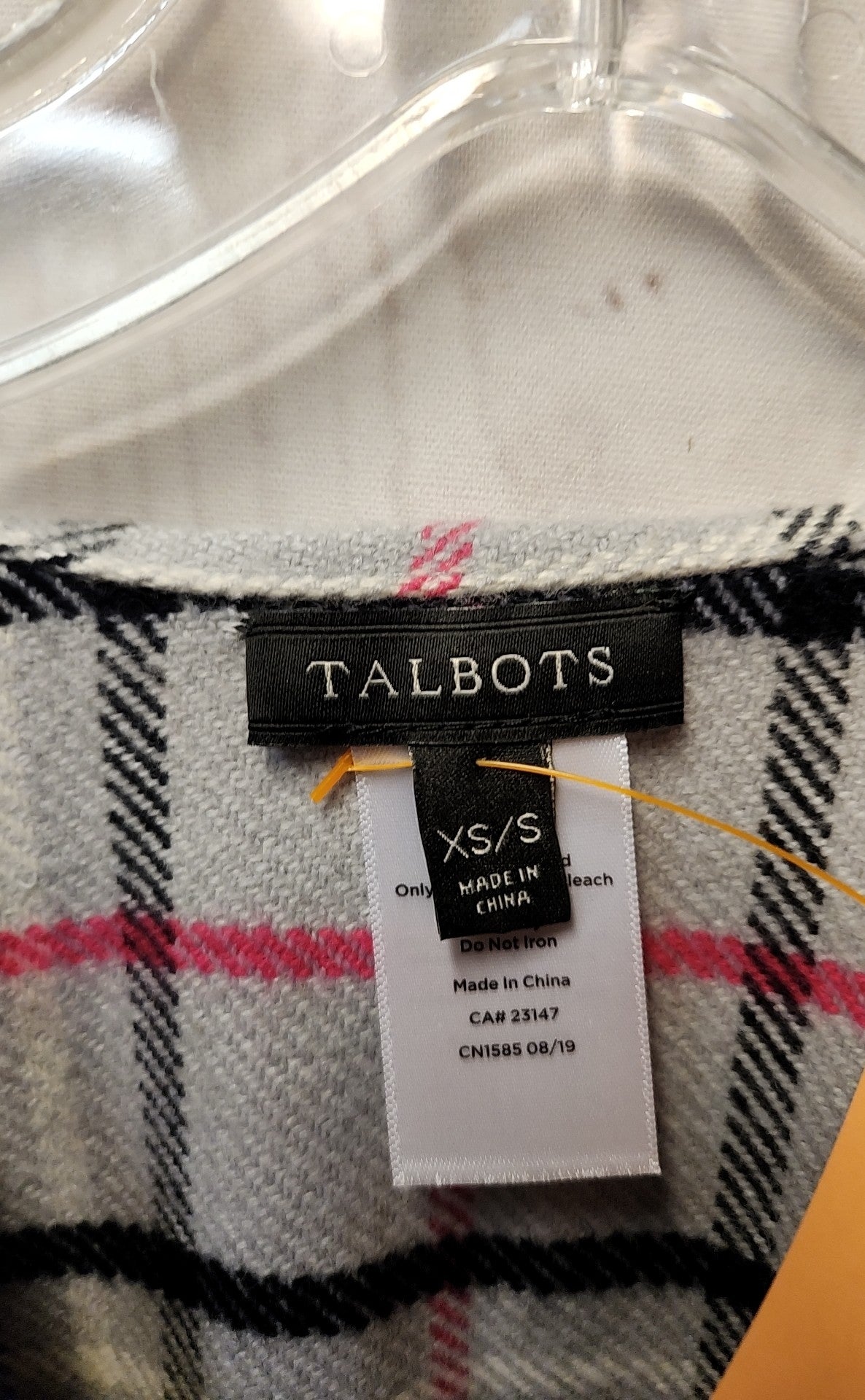 Talbots Women's Size XS/S Gray & Pink Poncho