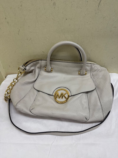 Michael Kors White Leather Purse Bag AS IS - Stains / Wear