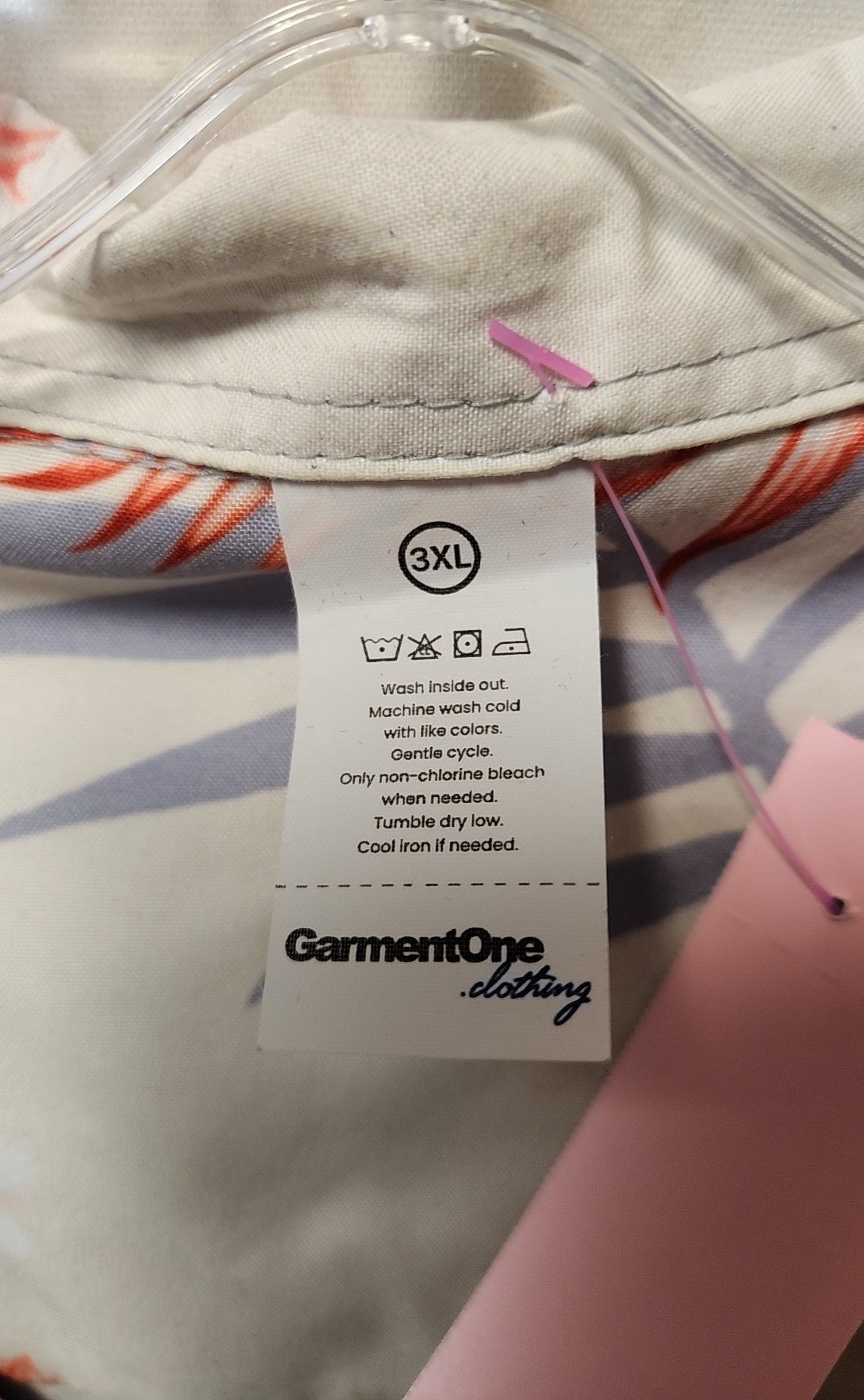 Garment One Clothing Men's Size 3X White Flora Stitch Shirt
